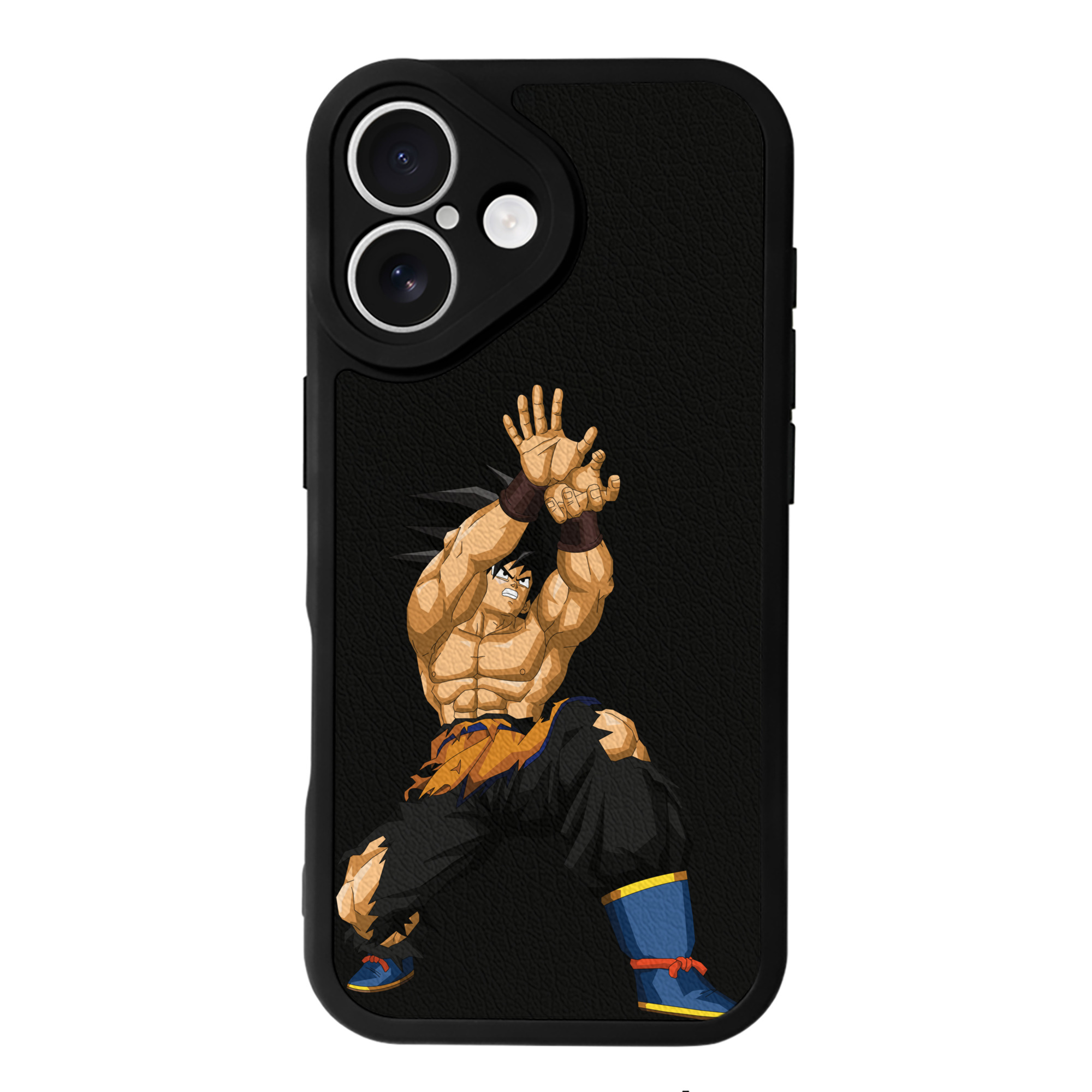 （画像用） ドラゴンボール 孫悟空（そん ごくう）Son Goku カカロット DRAGON BALL Kakarotto 【iPhone 16シリーズ対応】シリコンスマホケース（レザー調） 材質：シリコン